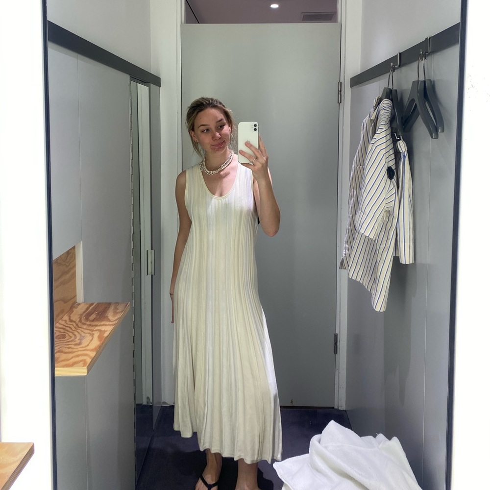 Cos cream and white knit dress.